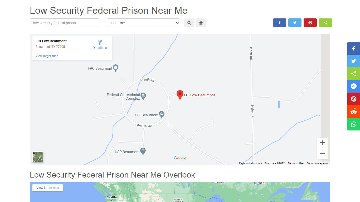 Low Security Federal Prison Near Me